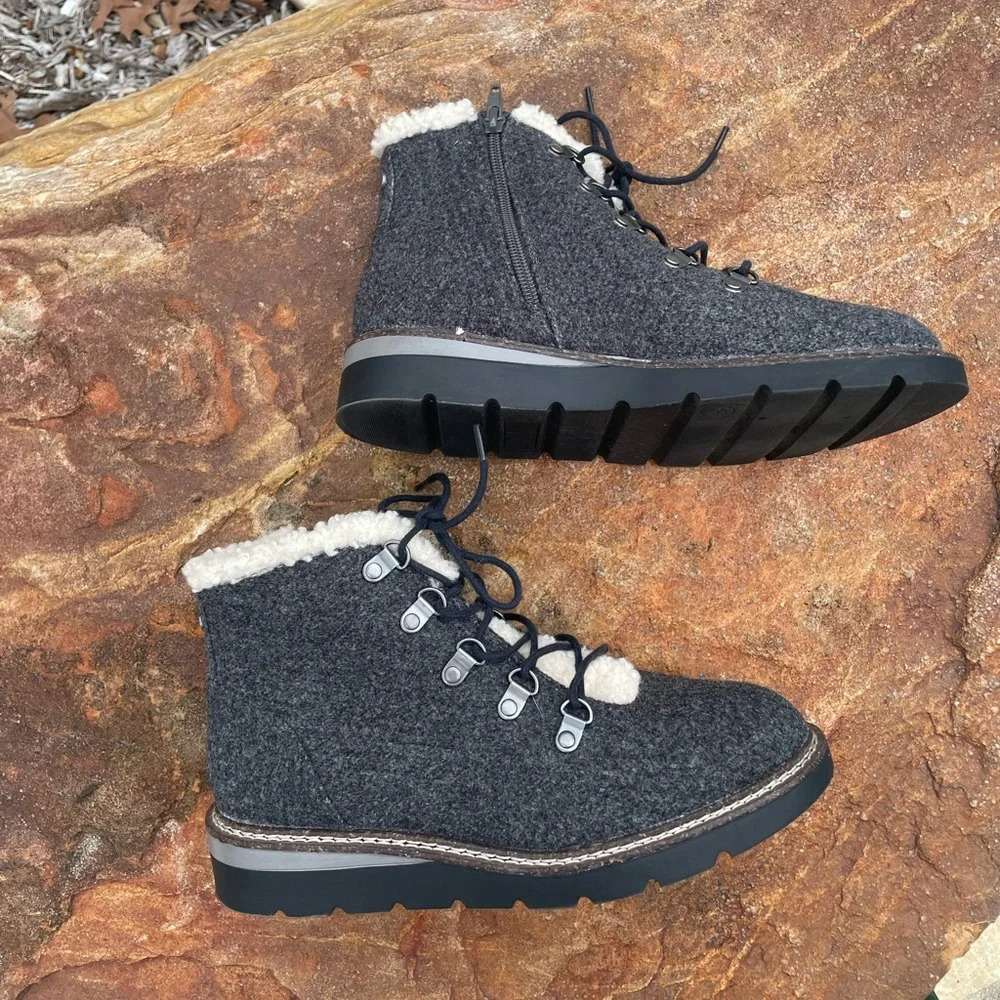 Madden NYC Women’s Hiker Wedge Lace Up Boots